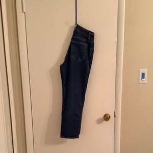 Abercrombie & Fitch Dark Blue Ankle Straight Jeans Ultra High Rise